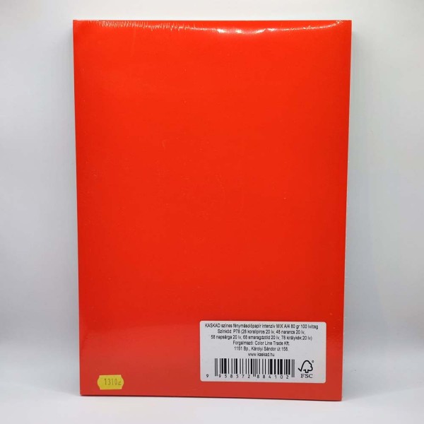 Színes fénymásolópapír KASKAD intenzív színek MIX A4 80gr 5x20ív
