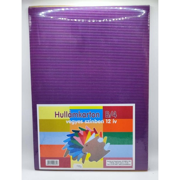 Hullámkarton B4 12 színű