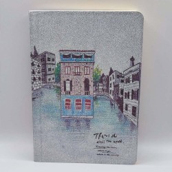 Notesz A/5 papírfedeles csillámos borító