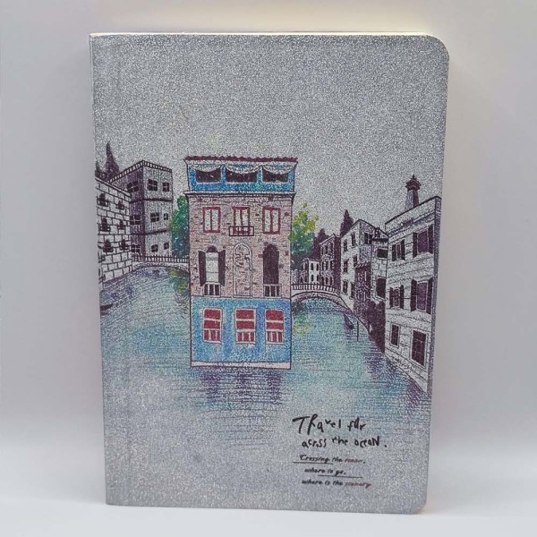 Notesz A/5 papírfedeles csillámos borító