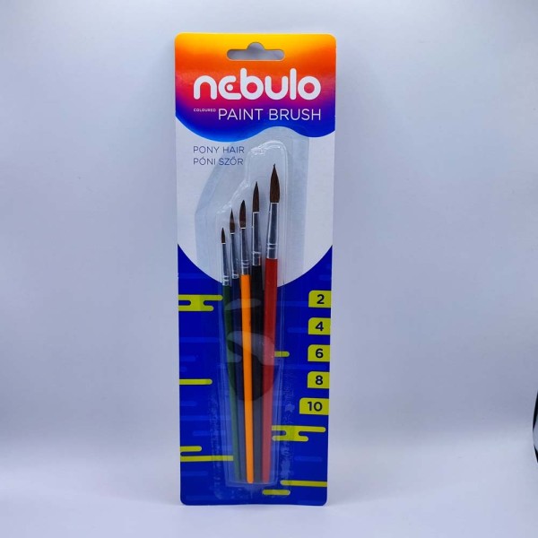 Ecset készlet NEBULO festett fanyelű (2,4,6,8,10)