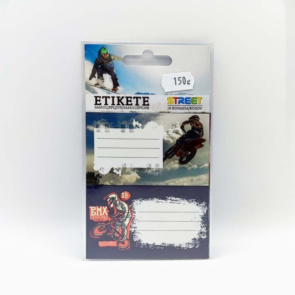 Füzetcímke STREET 10 címke/csomag