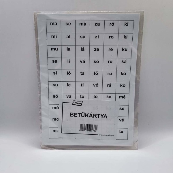 Betűkártya NYOMELL
