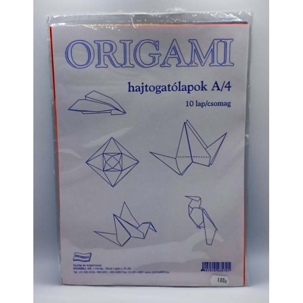 Origami hajtogatólapok NYOMELL A/4 10 lapos