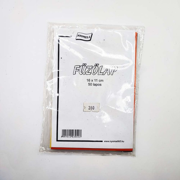 Fűzőlap papír vegyes szín 50lap 16x11cm