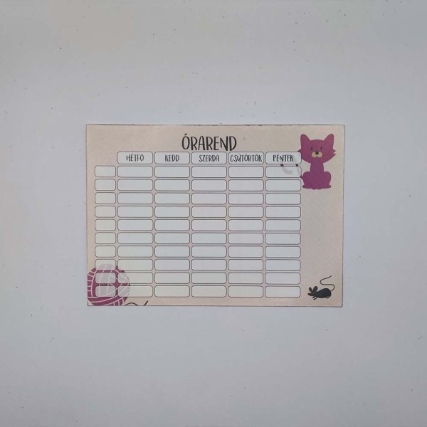 Órarend kétoldalas