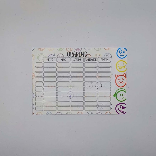 Órarend kétoldalas