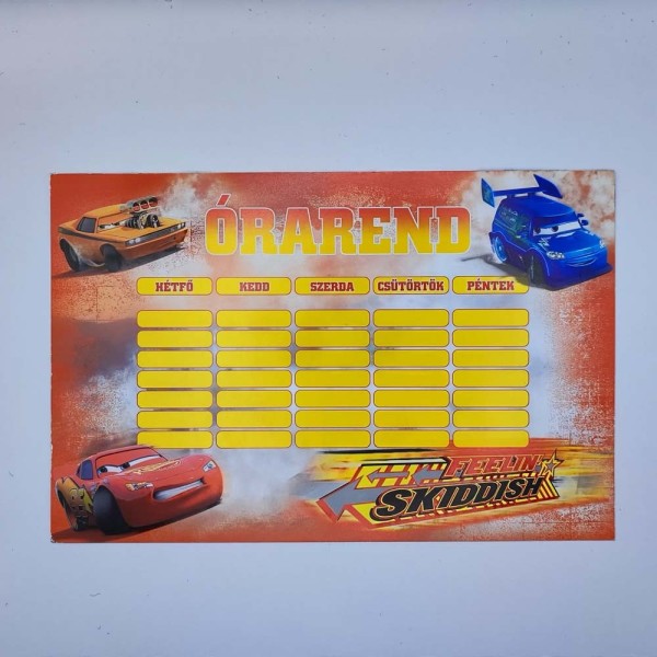 Órarend kétoldalas