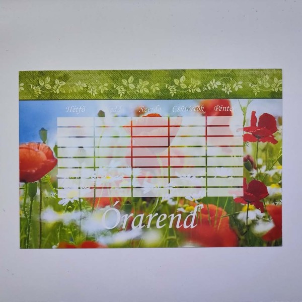 Órarend kétoldalas