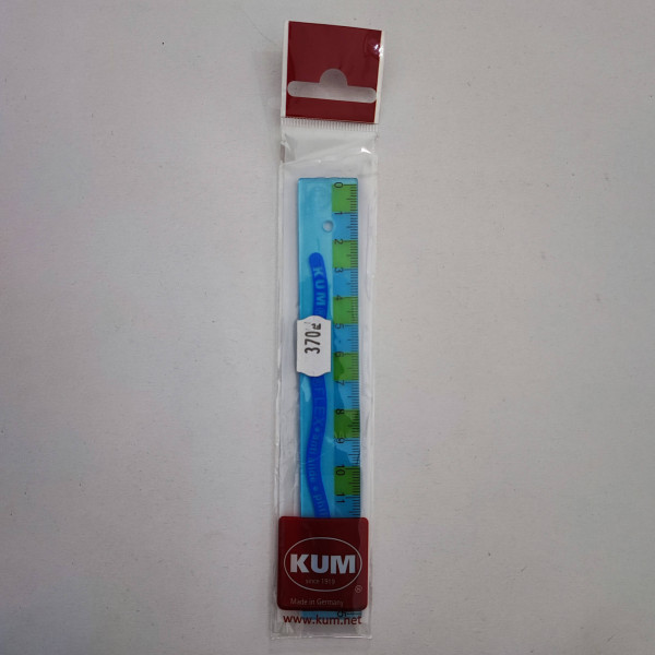 Vonalzó KUM hajlékony átlátszó kék 15 cm 