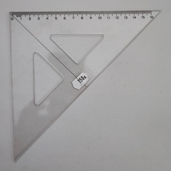 Vonalzó háromszög 45 fokos 