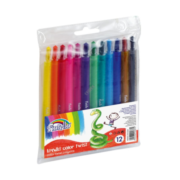 Zsírkréta toll FIORELLO Color Twist 12db-os készlet