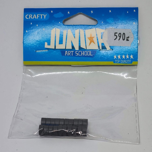 Táblamágnes JUNIOR Art School 6mm fekete 20db-os bliszter 