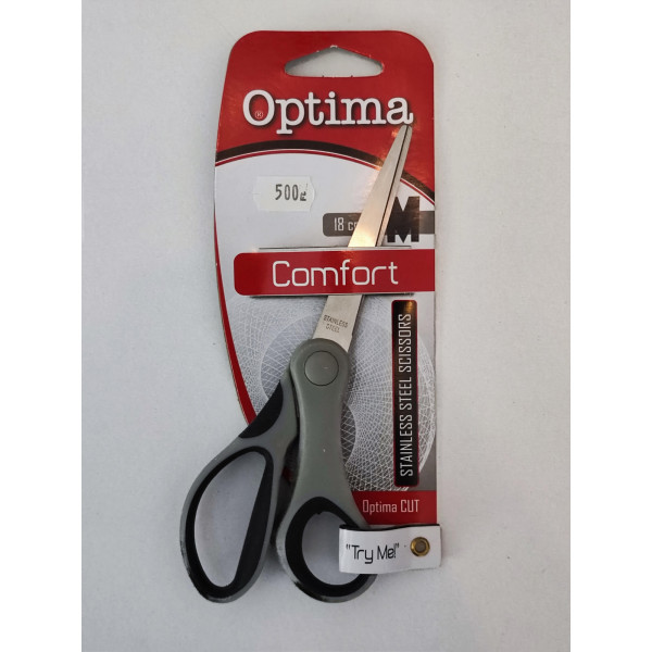 Olló irodai OPTIMA Comfort M 18cm fekete 