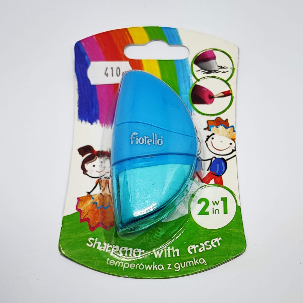 Radír+ hegyező FIORELLO GR-F445 kék