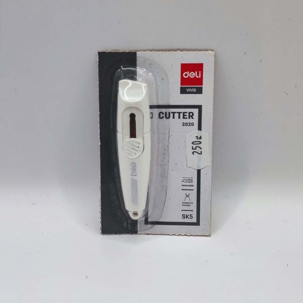 Irodai mini zseb vágókés DELI FEHÉR